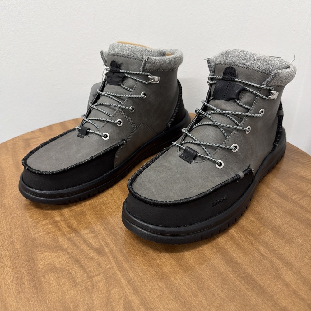 Hey Dude Men's Bradley Classic Tumbled Granite/gray Size 11 lightweight wool
